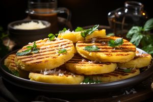 Grilled Pineapple with Lime Mint Sauce